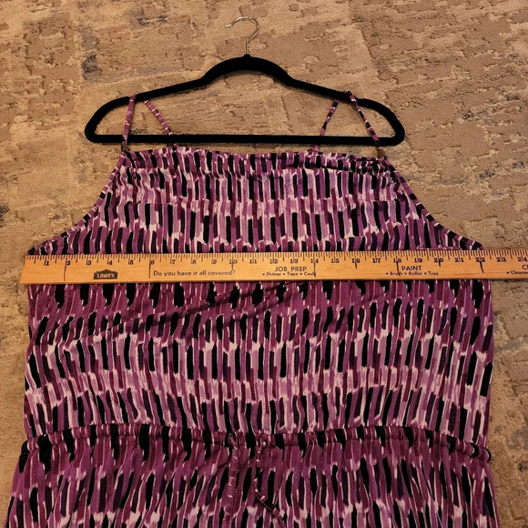 Lane Bryant Jersey Knit Purple Drawstring Waist Sleeveless Dress Size 18/20 2X - Picture 9 of 10